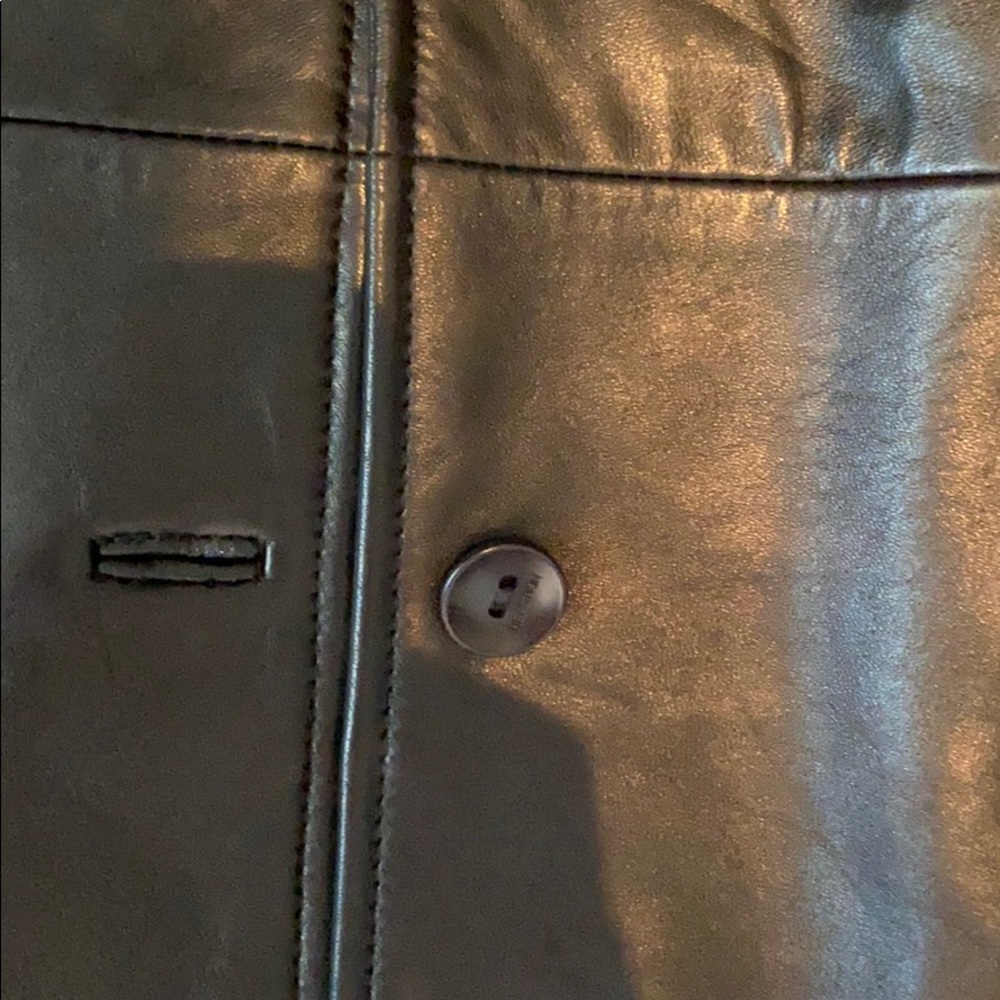 Kenneth Cole Reaction black leather jacket - Picture 7 of 14